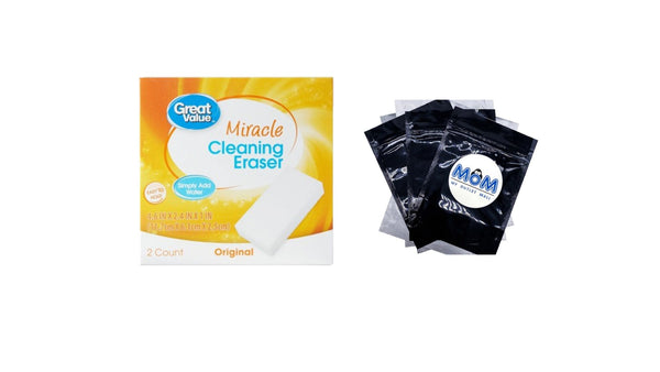 Original Miracle Eraser - 1 pack - 2 count per pack - plus 3 My Outlet Mall Resealable Storage Pouches