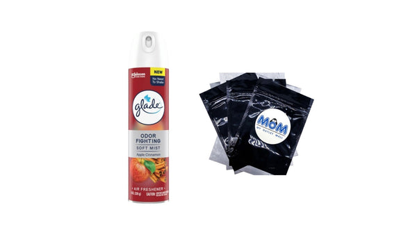Aerosol Spray, Air Freshener Apple Cinnamon Scent, Fragrance Infused with Essential Oils, Invigorating and Refreshing, with 100% Natural Propellent - 1 pack - 8.0 oz per pack - plus 3 My Outlet Mall Resealable Storage Pouches