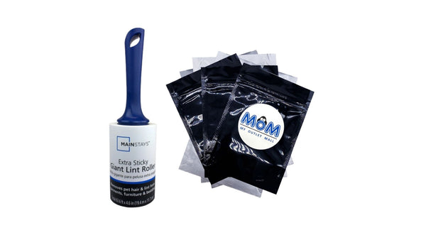 Extra Sticky 100-Sheet Giant Lint Roller with 4.6" Tall Sheets - 1 pack - plus 3 My Outlet Mall Resealable Storage Pouches
