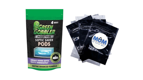 Industrial Strength Septic Tank Treatment Pods - 1 pack - 4 count per pack - plus 3 My Outlet Mall Resealable Storage Pouches