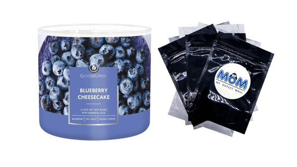 Blueberry Cheesecake Scented 3 Wick Jar Candle, Sweet - 1 pack - 14.5 oz per pack - plus 3 My Outlet Mall Resealable Storage Pouches