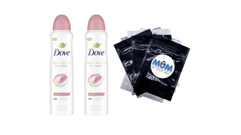 Advanced Care Long Lasting Women's Antiperspirant Deodorant Dry Spray, Rose Petals - 2 packs - 3.8 oz per pack - plus 3 My Outlet Mall Resealable Storage Pouches