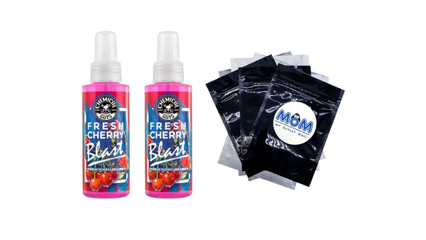 Fresh Cherry Blast Scent Air Freshener and Odor Eliminator - 2 packs- 4 oz per pack - plus 3 My Outlet Mall Resealable Storage Pouches