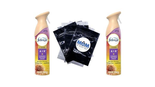 Air Freshener Spray, Odor-Fighting Room Spray, Summer Golden Hour Scent - 2 packs - 8.8 oz per pack - plus 3 My Outlet Mall Resealable Storage Pouches