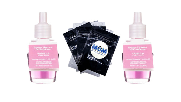Aroma Accents Oil Refill, Vanilla Orchid - 2 packs - plus 3 My Outlet Mall Resealable Storage Pouches