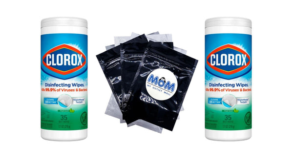 Bleach-Free Disinfecting Cleaner Wipes, Fresh Scent - 2 packs - 35 count plus 3 My Outlet Mall Resealable Storage Pouches