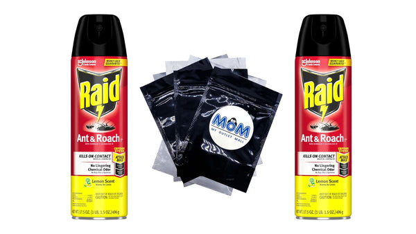 Ant and Roach Insect Killer, Aerosol Insecticide Spray, Lemon Scent - 2 packs - 17.5 oz per pack - plus 3 My Outlet Mall Resealable Storage Pouches