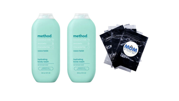Body Wash, Coco Twist - 2 packs - 18 oz per pack - plus 3 My Outlet Mall Resealable Storage Pouches