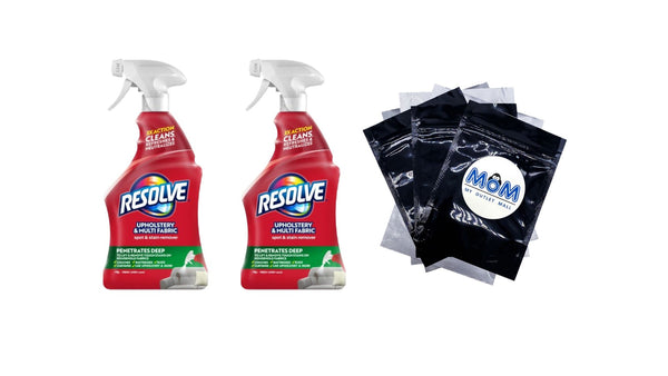 Multi-Fabric Upholstery Cleaner Solution and Stain Remover Spray - 2 packs - 22 oz per pack - plus 3 My Outlet Mall Resealable Storage Pouches