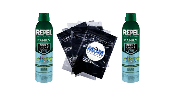 Insect Repellent Family, Deet Alternative Lightweight Aerosol Spray - 2 packs - 4 oz per pack - plus 3 My Outlet Mall Resealable Storage Pouches