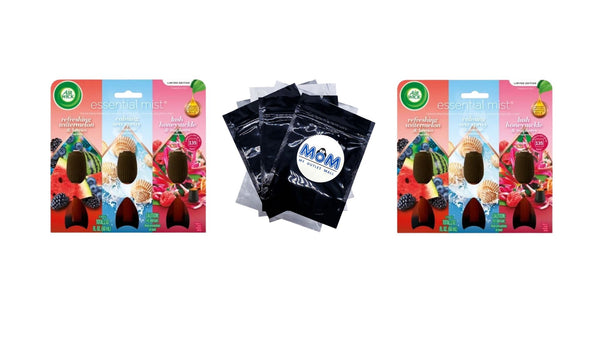 Essential Mist Refill, Spring Mix, Air Freshener, Essential Oils 3 Count - 2 packs - plus 3 My Outlet Mall Resealable Storage Pouches