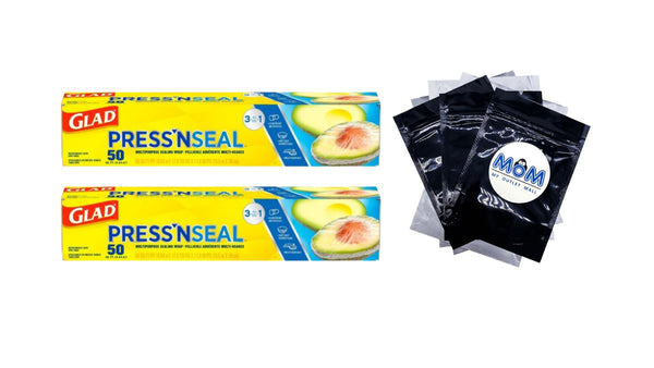 Press'n Seal Plastic Food Wrap, 50 sq ft Roll - 2 packs - plus 3 My Outlet Mall Resealable Storage Pouches