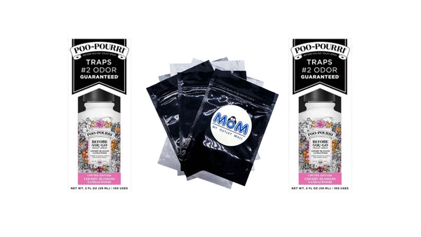 Before-You-Go Toilet Spray, Cherry Blossom Sandalwood - 2 packs - 2 oz per pack - plus 3 My Outlet Mall Resealable Storage Pouches