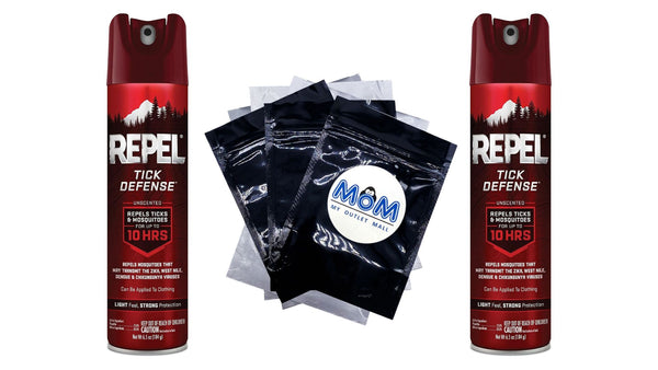 Tick Defense Aerosol Spray with 15% Picaridin - 2 packs - 6.5 oz per pack - plus 3 My Outlet Mall Resealable Storage Pouches