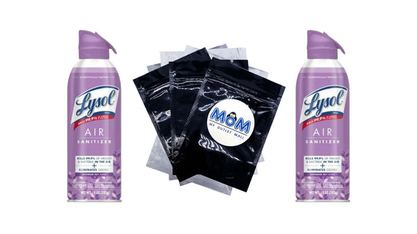 Air Sanitizer Spray, For Air Sanitization and Odor Elimination, Lavender Scent - 2 packs - 10Fl oz per pack - plus 3 My Outlet Mall Resealable Storage Pouches