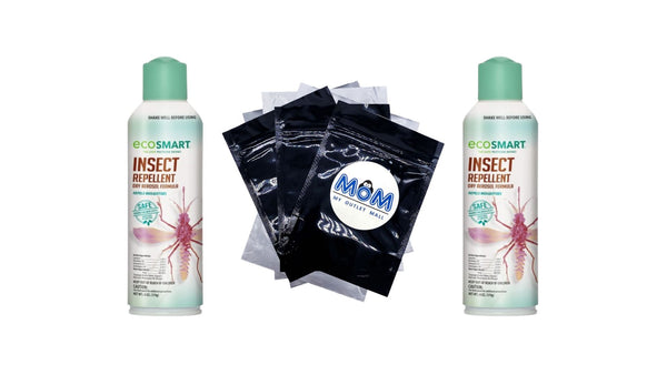 Natural Insect Repellant Aerosol - 2 packs - 6 oz per pack - plus 3 My Outlet Mall Resealable Storage Pouches