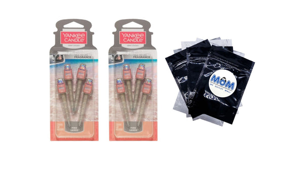 Car Air Freshener Vent Sticks, Black Coconut - 2 packs - 4 count per pack - plus 3 My Outlet Mall Resealable Storage Pouches