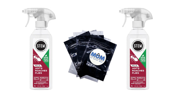 Kills Indoor and Outdoor Ants Roaches and Flies Killer Bug Spray - 2 packs - 12 oz per pack - plus 3 My Outlet Mall Resealable Storage Pouches