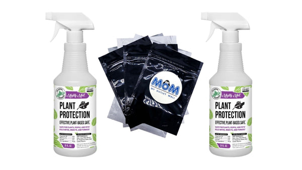 Plant Protection Pest Spray Peppermint for Spider Mites, Fungus, Insects -  2 packs - 31 oz per pack - plus 3 My Outlet Mall Resealable Storage Pouches