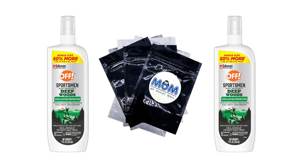 Deep Woods Sportsmen 25% Deet Insect Repellent II, Mosquito Bug Spray, Bonus Size - 2 packs - 9 oz per pack - plus 3 My Outlet Mall Resealable Storage Pouches
