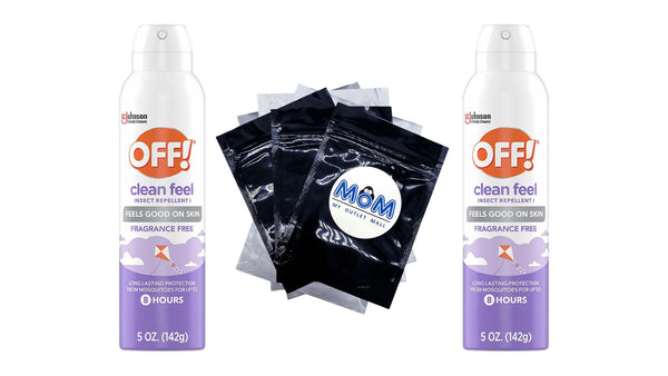 Clean Feel 20% Picaridin Insect Repellent 1 Aerosol, Fragrance-Free, Stocking Stuffers - 2 packs - 5 oz per pack - plus 3 My Outlet Mall Resealable Storage Pouches