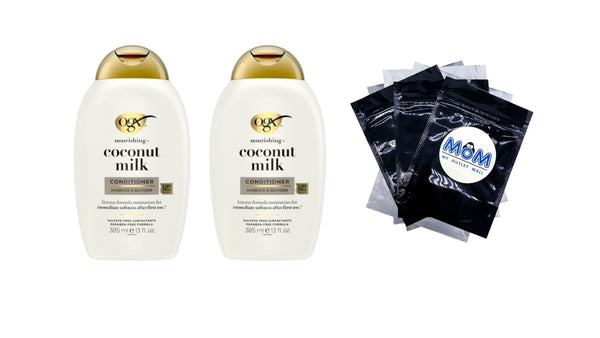 Nourishing + Coconut Milk Moisturizing Hair Conditioner - 2 packs - 13Fl oz per pack - plus 3 My Outlet Mall Resealable Storage Pouches