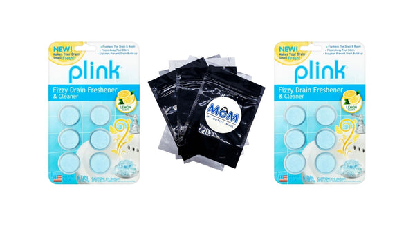 Fizzy Drain Freshener & Cleaner - 2 packs - plus 3 My Outlet Mall Resealable Storage Pouches