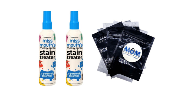 Messy Eater Stain Remover Spray Bottle - 2 packs - 4 oz per pack - plus 3 My Outlet Mall Resealable Storage Pouches
