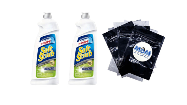 Bleach Cleanser - 2 packs - 24 oz per pack - plus 3 My Outlet Mall Resealable Storage Pouches