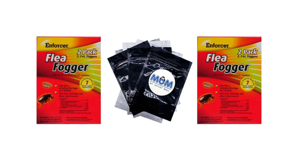 Flea Fogger, Kills Fleas, Ticks, and Other Pests - 2 packs - 2 Count - plus 3 My Outlet Mall Resealable Storage Pouches