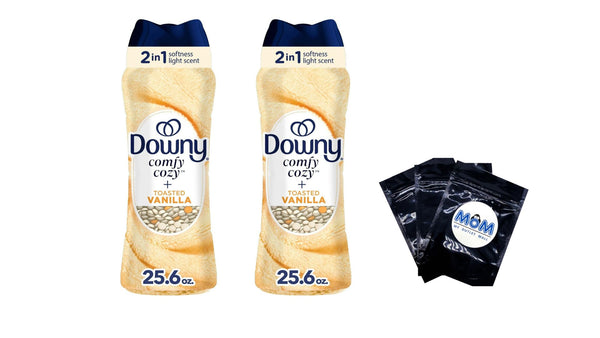 In-Wash Scent Booster Laundry Beads, Toasted Vanilla Scent- 2 packs - 22.5 oz per pack - plus 3 My Outlet Mall Resealable Storage Pouches