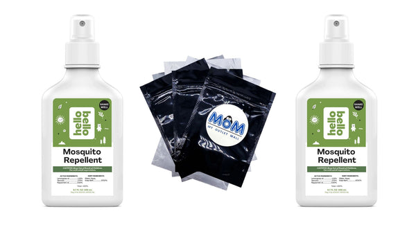 Mosquito Repellent, Made with Natural Lemongrass and Peppermint Oils - 2 packs - 6.7 oz per pack - plus 3 My Outlet Mall Resealable Storage Pouches