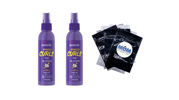 Miracle Curls Curl Refresher Spray Gel, Max Hold, for All Hair Types - 2 packs - 5.7Fl oz per pack - plus 3 My Outlet Mall Resealable Storage Pouches