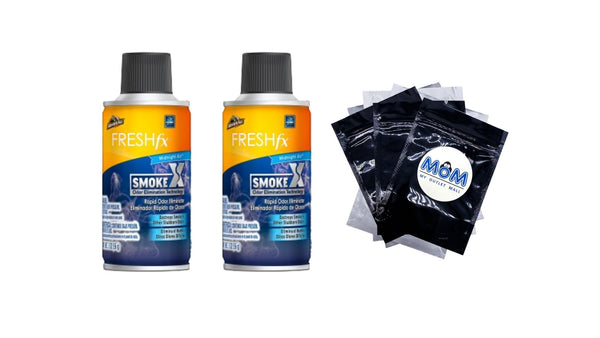 Fresh fx Smoke X Rapid Odor Eliminator Car Air Freshener Fogger Midnight Air Scent - 2 packs - 2 oz per pack - plus 3 My Outlet Mall Resealable Storage Pouches
