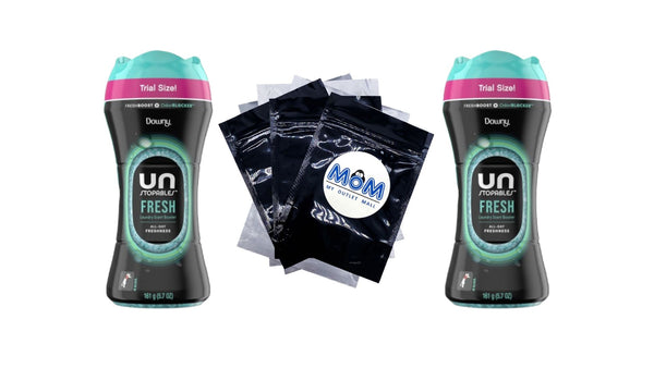 Unstopables Laundry Scent Booster Beads, Fresh Scent - 2 packs - 5.7 oz per pack plus 3 My Outlet Mall Resealable Storage Pouches