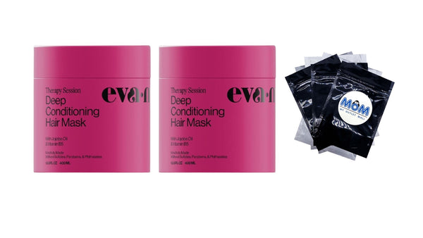Therapy Session Deep Conditioning Hair Mask - 2 packs - 13.5 oz per pack - plus 3 My Outlet Mall Resealable Storage Pouches