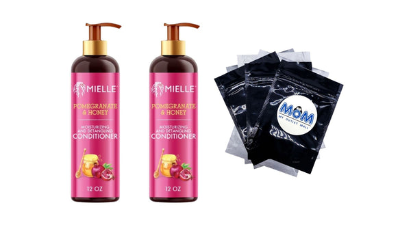 Pomegranate and Honey Detangling Conditioner - 2 packs - 12Fl oz per pack - plus 3 My Outlet Mall Resealable Storage Pouches
