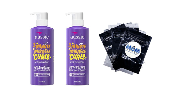 3 Minute Miracle Curls Conditioner, for All Hair Types, Paraben Free - 2 packs - 16Fl oz per pack - plus 3 My Outlet Mall Resealable Storage Pouches