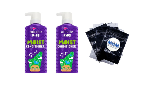 Kids Conditioner, Moisturizes All Hair Types, Sulfate Free - 2 packs - 16Fl oz per pack - plus 3 My Outlet Mall Resealable Storage Pouches