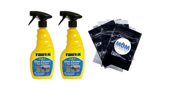 2-in-1 Glass Cleaner & Rain Repellant - 2 packs - 16 oz per pack - plus 3 My Outlet Mall Resealable Storage Pouches