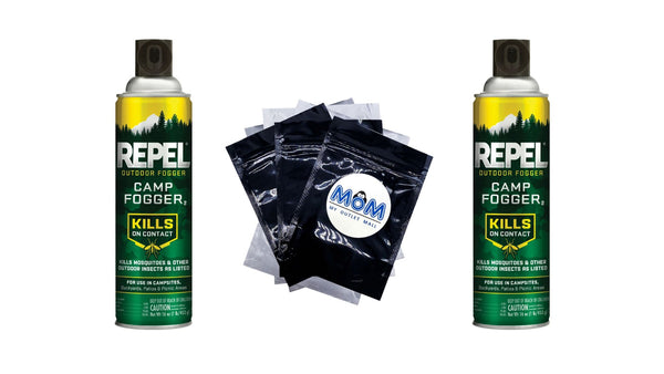 Outdoor Fogger Camp Fogger, Kills Mosquitoes and Other Outdoor Insects - 2 packs - 16 oz per pack - plus 3 My Outlet Mall Resealable Storage Pouches