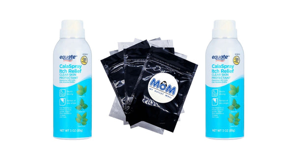 Cala Spray Itch Relief Clear Skin Protectant - 2 packs - 3 oz per pack - plus 3 My Outlet Mall Resealable Storage Pouches