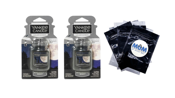 Car Jar Ultimate Mid Summer's Night Scent, Hanging Car Air Freshener - 2 packs - plus 3 My Outlet Mall Resealable Storage Pouches