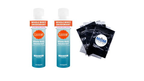 Whole Body Deodorant for Women, Spray Deodorant, Aluminum Free, Unscented - 2 packs - 3.6 oz per pack - plus 3 My Outlet Mall Resealable Storage Pouches