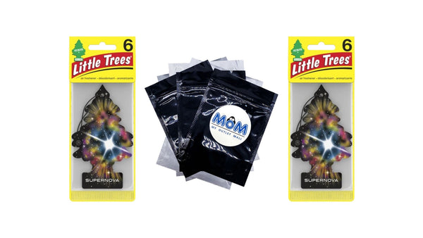 Air Freshener Supernova Fragrance 6 count - 2 packs - plus 3 My Outlet Mall Resealable Storage Pouches
