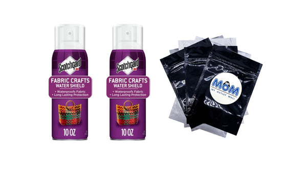 Craft Fabric Water Shield - 2 packs - 10 Fl oz per pack - plus 3 My Outlet Mall Resealable Storage Pouches
