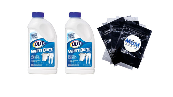 White Brite Laundry Whitener - 2 packs - 28 oz per pack - plus 3 My Outlet Mall Resealable Storage Pouches