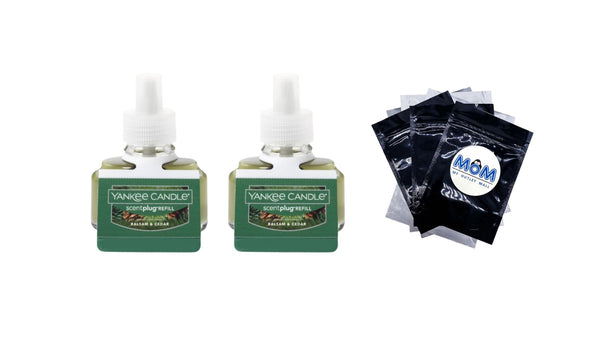 Balsam & Cedar Scent Plug Refill - 2 packs - plus 3 My Outlet Mall Resealable Storage Pouches