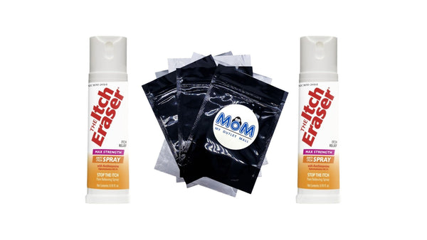 The Itch Eraser Spray - 2 packs - 0.95 Fl oz per pack - plus 3 My Outlet Mall Resealable Storage Pouches