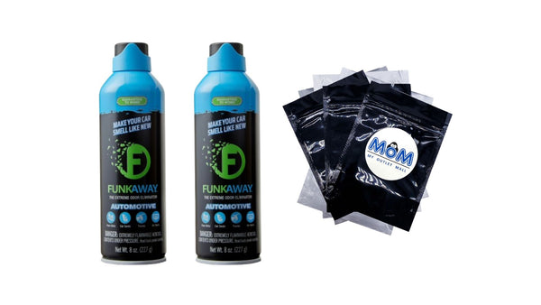 Automotive Aerosol Spray, Extreme Odor Eliminator, Makes Your Car Smell New Again - 2 packs - 8 oz per pack - plus 3 My Outlet Mall Resealable Storage Pouches